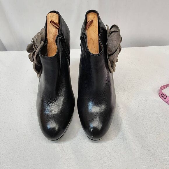 Kelsi Dagger Size 8 Rosabella Platform Ankle Booties w/Suede Gray Roses Leather - Picture 7 of 15